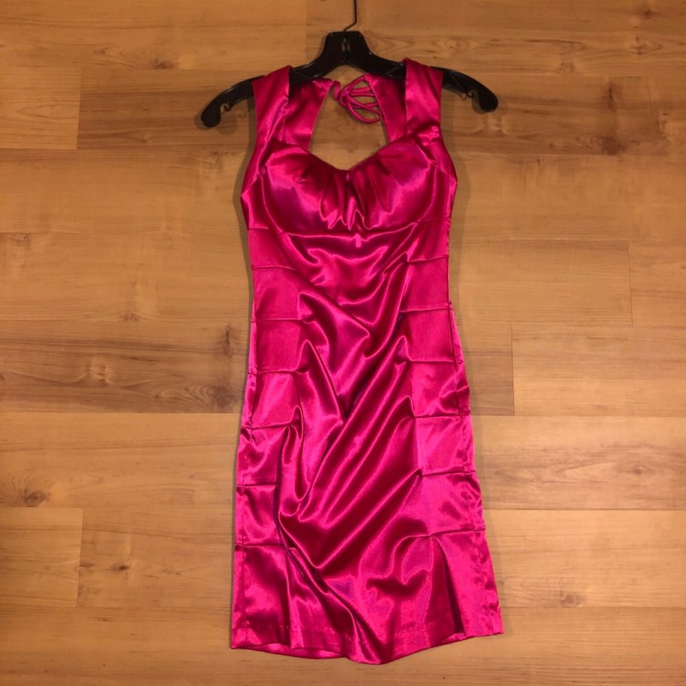 B Darlin Hot Pink Cocktail Dress